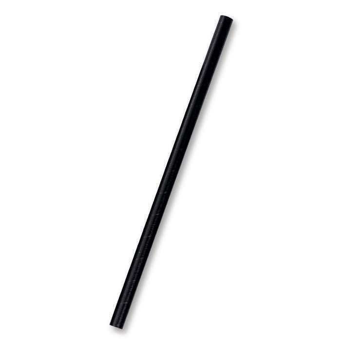 Paper Straw Jumbo - Plain black.