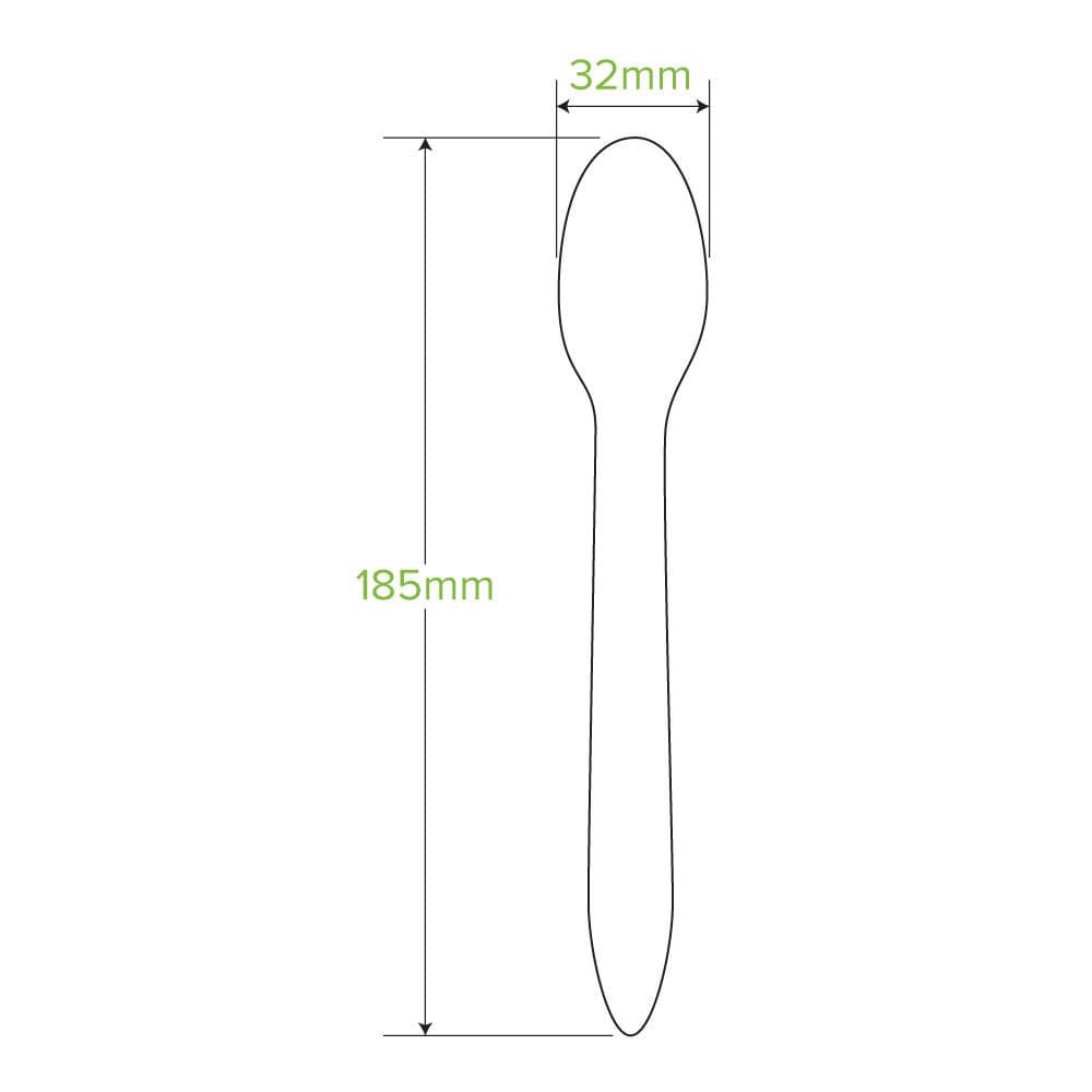 19cm Coated Wooden Disposable Spoon measurements