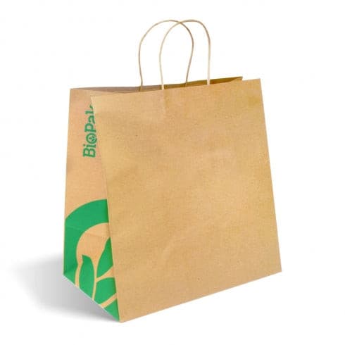 BioPak JUMBO TWIST HANDLE KRAFT PAPER BAGS