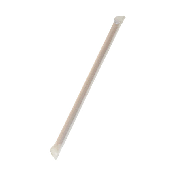 Greenmark Bamboo Fiber Straw | Jumbo Individually wrapped 8mmx210mm 3000pc/ctn.