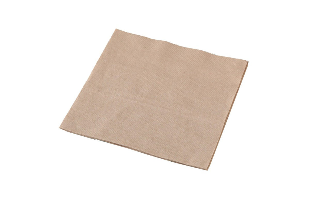 Culinaire 1 Ply Recycled Brown Kraft Lunch Quarter.