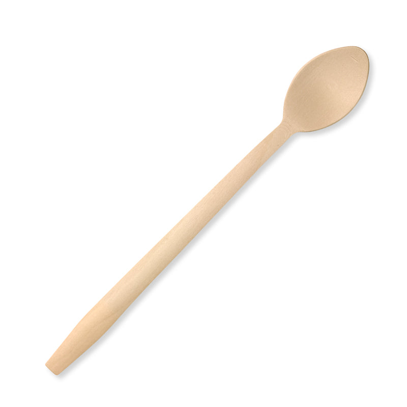 BioPak 20cm Tall Wooden Teaspoon.