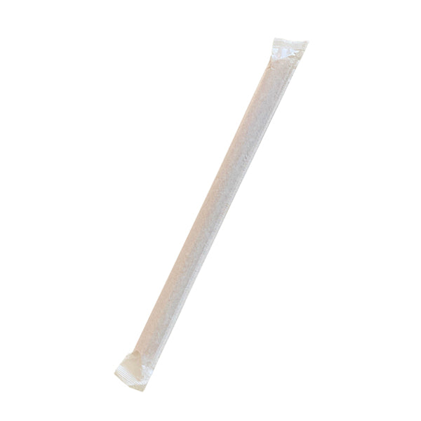 Greenmark Bamboo Fiber Straw Individually Wrapped |Bubble Tea Straw 1600 Pcs/Carton 12mm x 230mm.