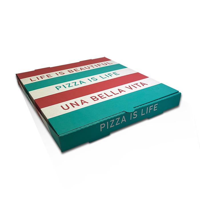 15 inch Pizza Box 50 Bundle (380x380x40 mm) Pizza is Life - Green Mark Brand.
