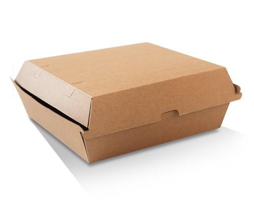 Dinner Box / Brown Corrugated Kraft / Plain.