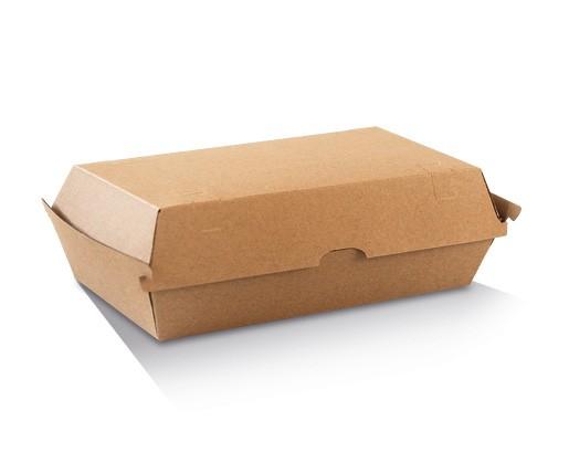 Snack Box - Large / Brown Corrugated Kraft / Plain.