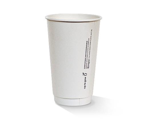 16oz PLA coated Double Wall Cup / plain.