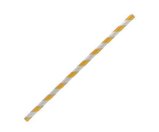 Paper Straw Regular - Yellow stripe