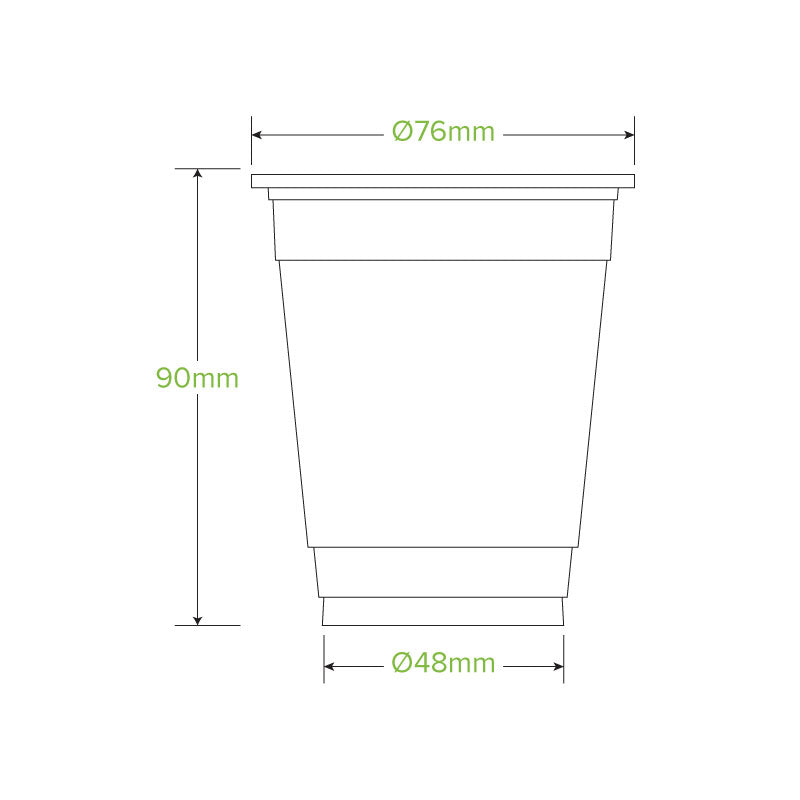 BioPak 250ml Clear Compostable Disposable Cold Cup.