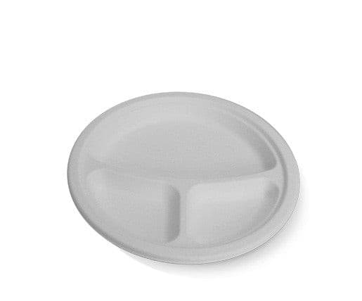 9" Round 3 Compartment Plate.