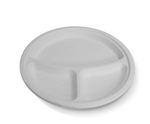 10" Round 3 Compartment Plate.