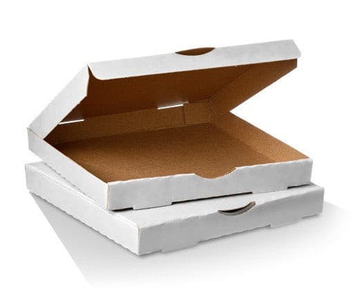 13 inch Pizza Box 100 Bundle (330x330x40 mm) WHITE - Green Mark Brand.