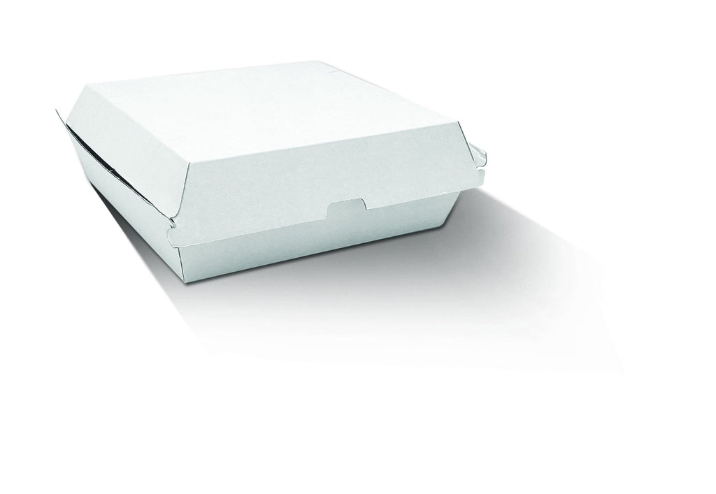 Greenmark Dinner Box / White Corrugated Kraft / Plain 178x160x80 mm.
