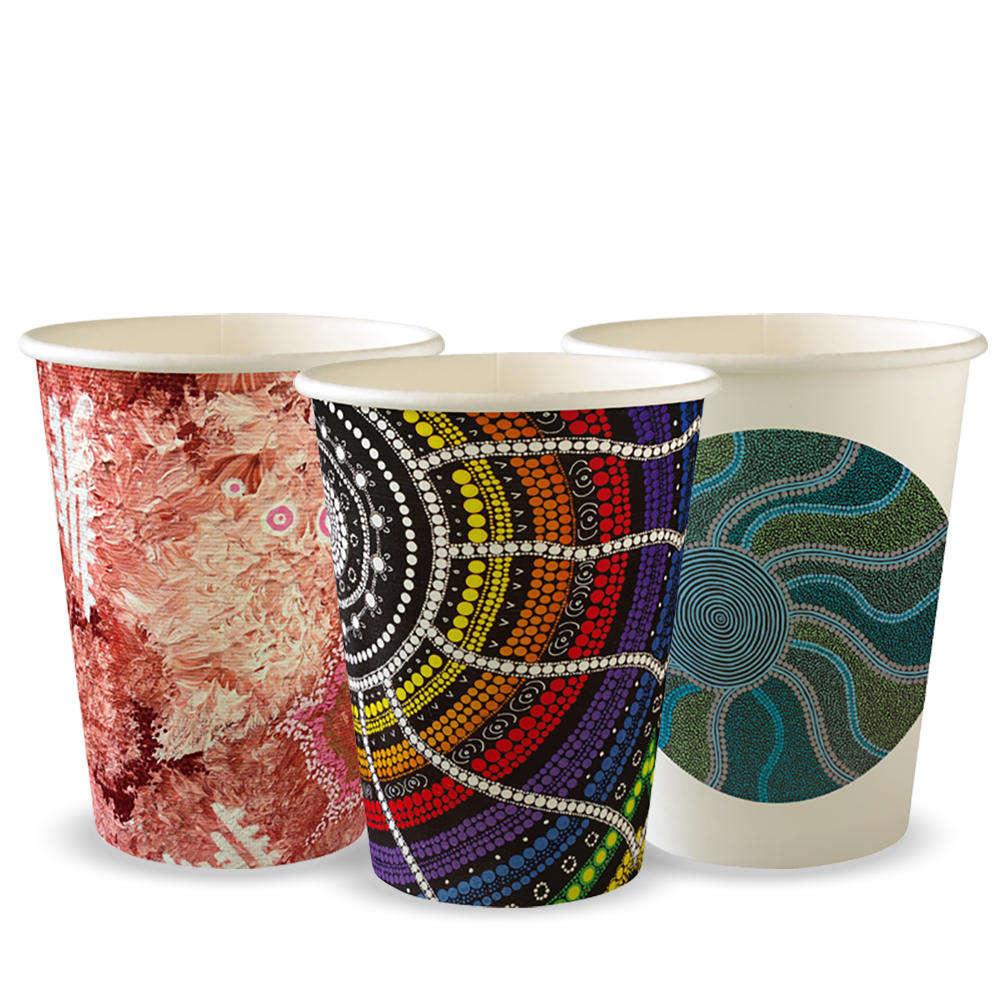 Indigenous Art Series Single Wall Coffee Cups