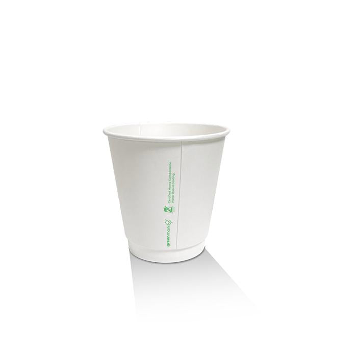 8oz (90) Aqueous Coated White DW Cup - Home Compostable | Paper Lane ...