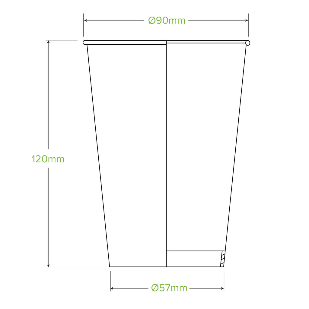BioPak 420ml 14oz Beer Cold Paper Cups