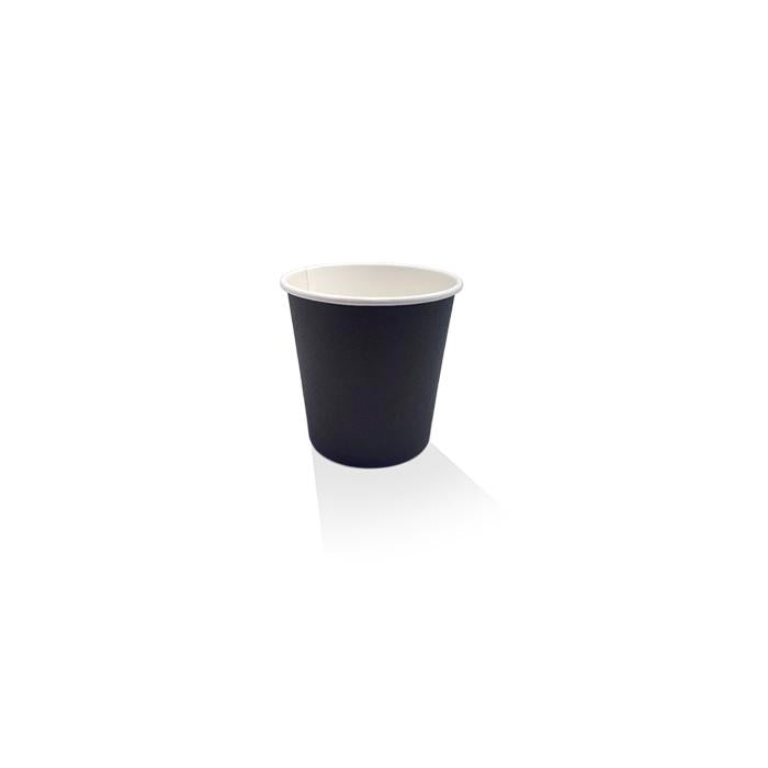 4oz Single Wall Black Cup.