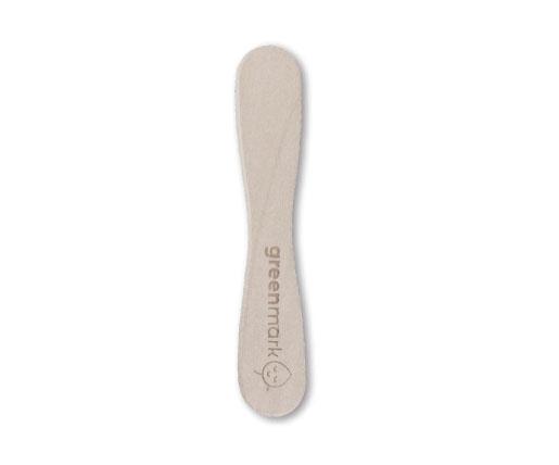 Greenmark Coated Wooden Ice Cream Spoon - 94mm x 17mm.