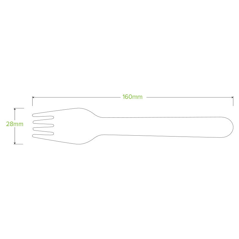 BioPak 16cm Coated Wooden Fork.