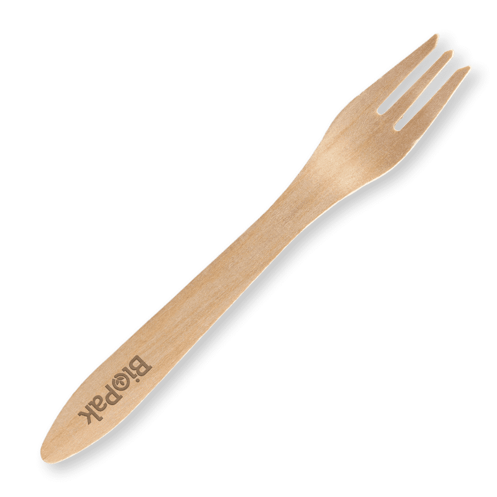 19cm Coated Wooden Disposable Fork