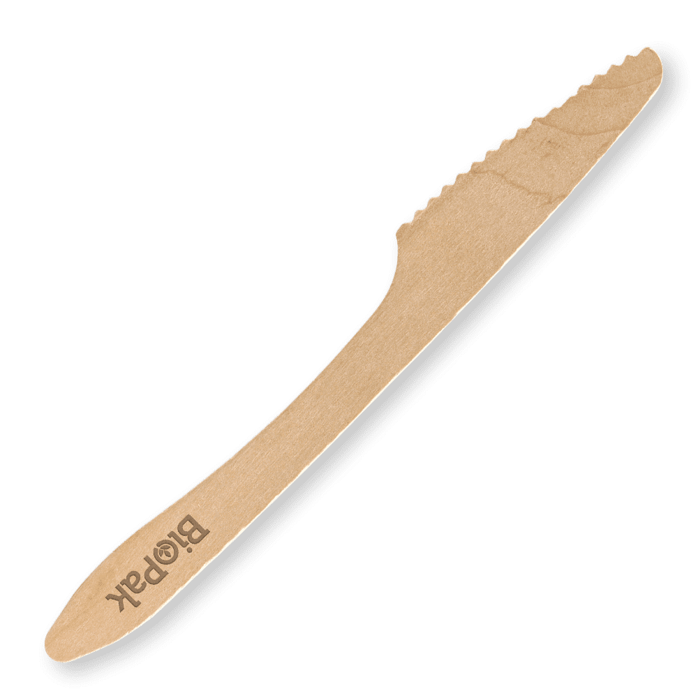 19cm Coated Wooden Disposable Knife