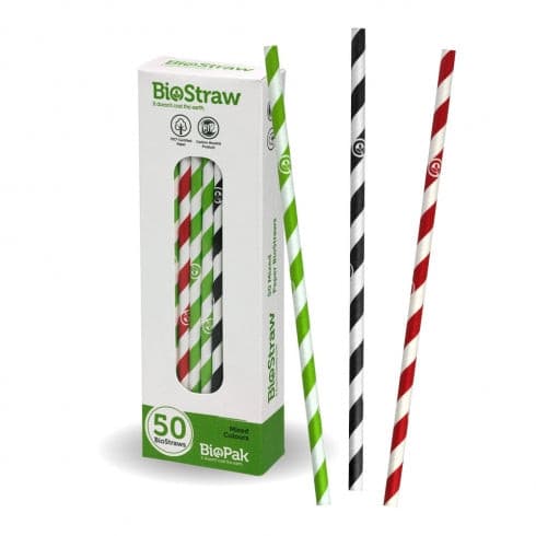 6MM MIXED REGULAR STRAWS - 50PK