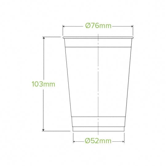 BioPak 280ML CLEAR BIOCUPS - 25PK.