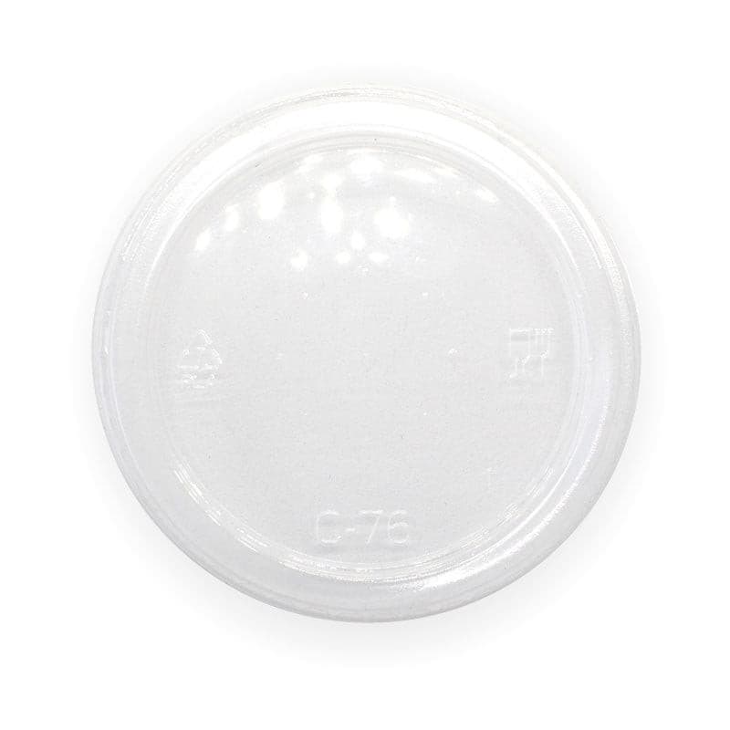 BioPak 60- 280ml Flat Clear BioCup Lid.