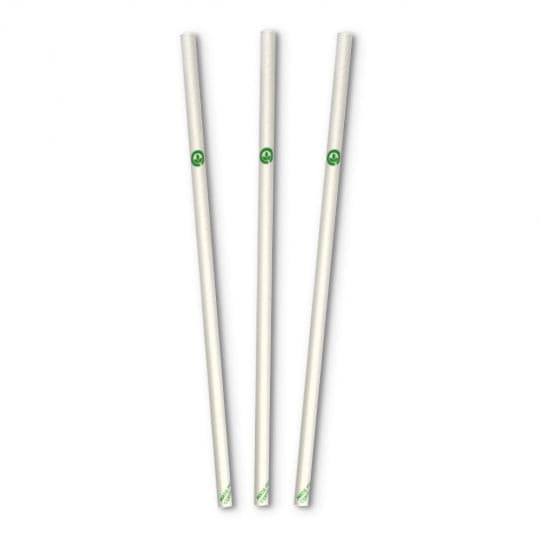 6MM WHITE REGULAR STRAWS - 50PK