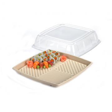 PET Clear Lid for 16'  Square Pulp Platter 25/ctn.