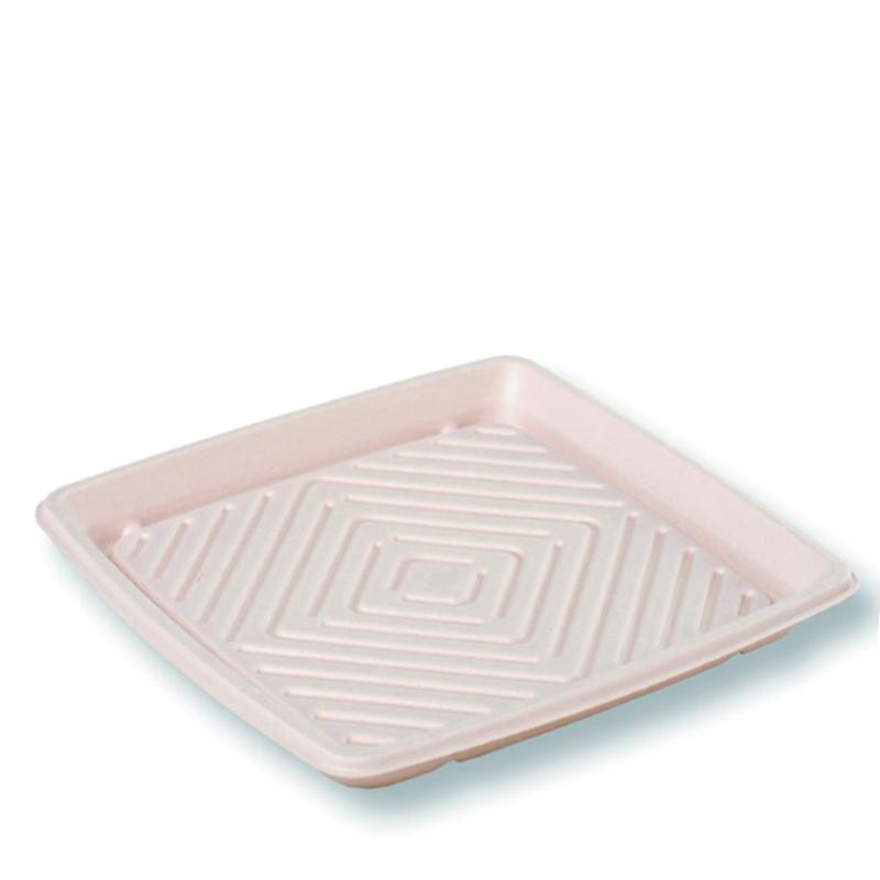 16" Square Sugarcane Pulp Platter.