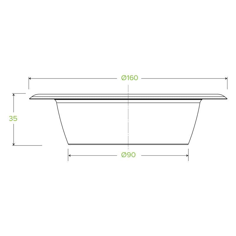 BioPak 12oz White BioCane Bowl.