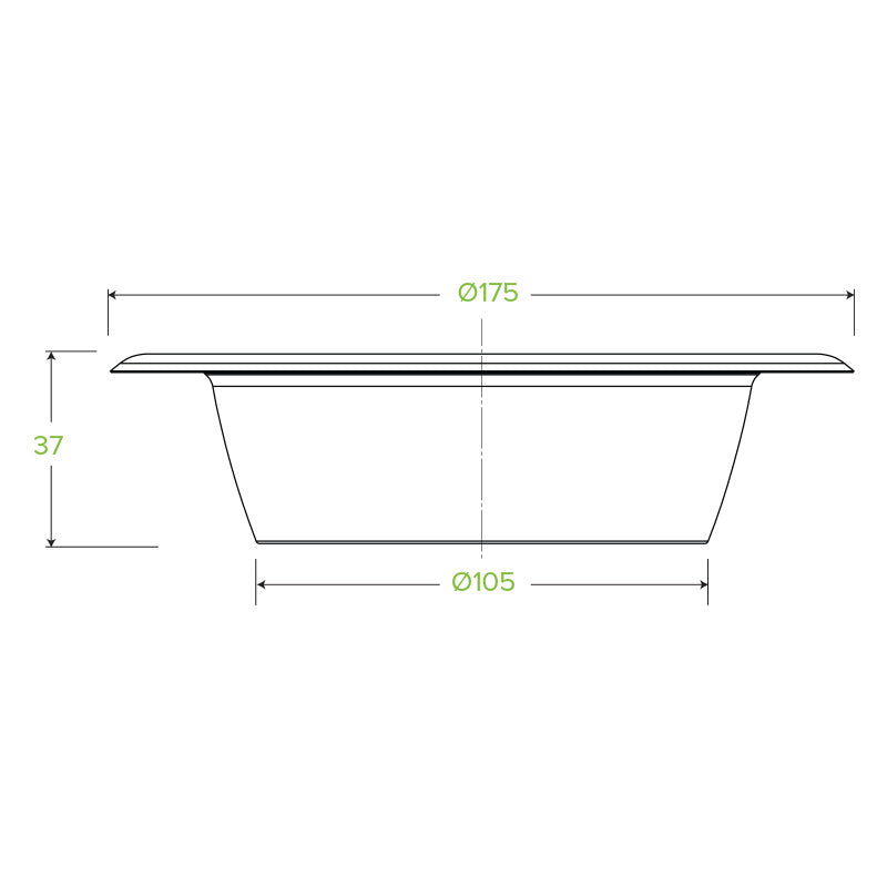 BioPak 16oz White BioCane Bowl.