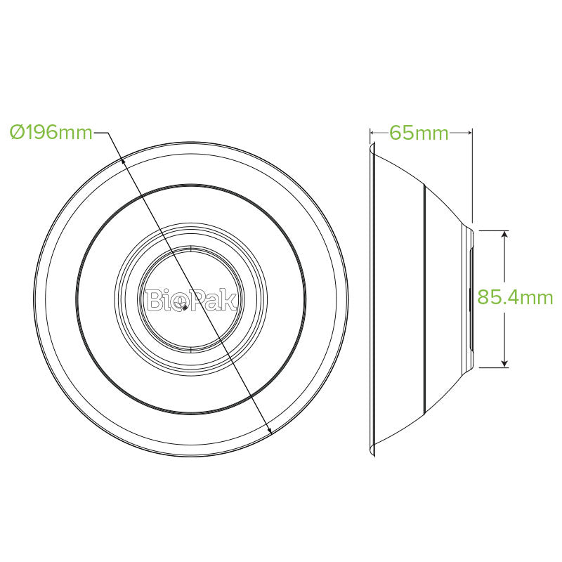 BioPak 32oz BioCane Bowl.