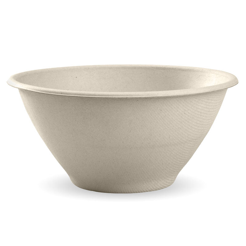 BioPak 1,420ml / 48oz Natural BioCane Bowl.