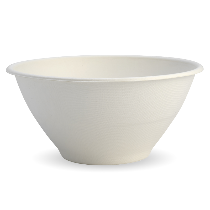 BioPak 1,420ml / 48oz White BioCane Bowl.