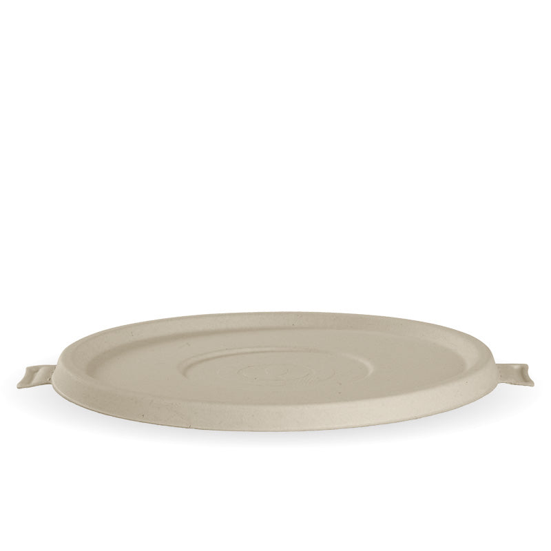 BioPak 24-48oz Natural BioCane Bowl Lid.