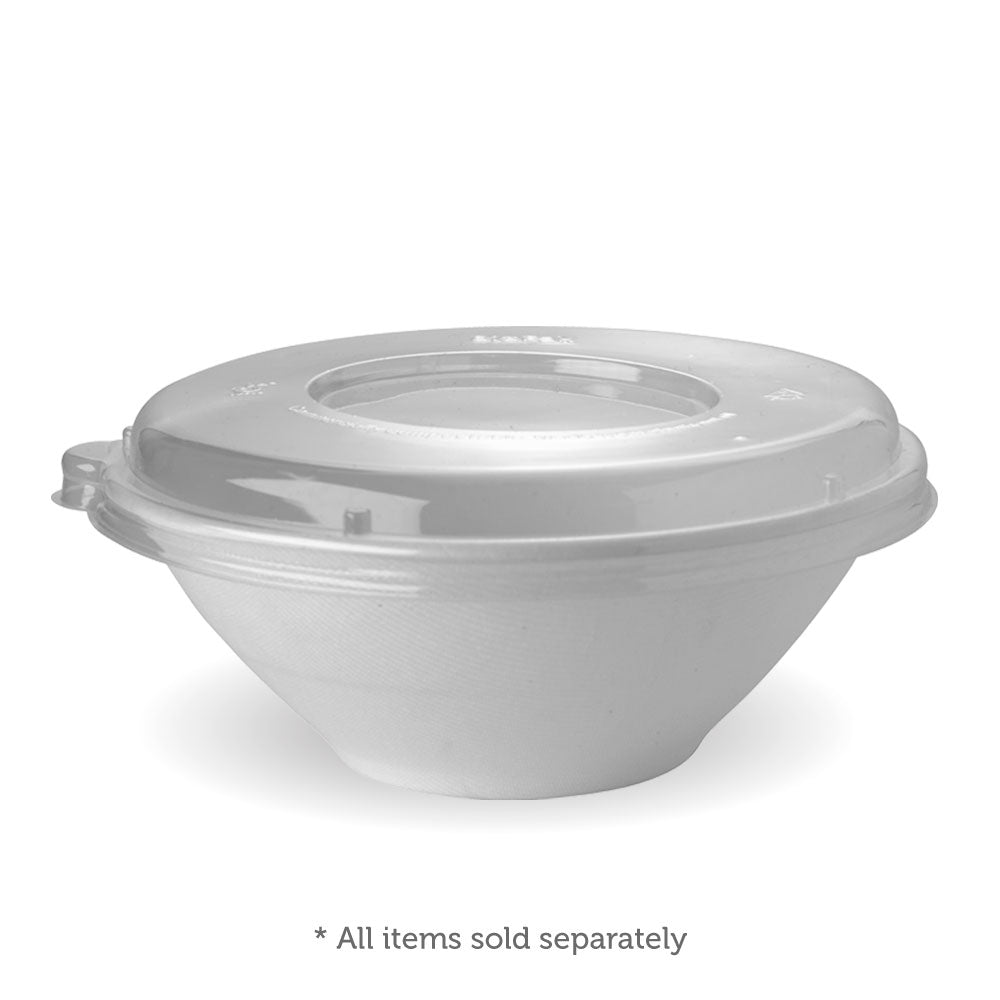 BioPak 800-1,180ml / 24-48oz BioCane Bowl PLA Lids.