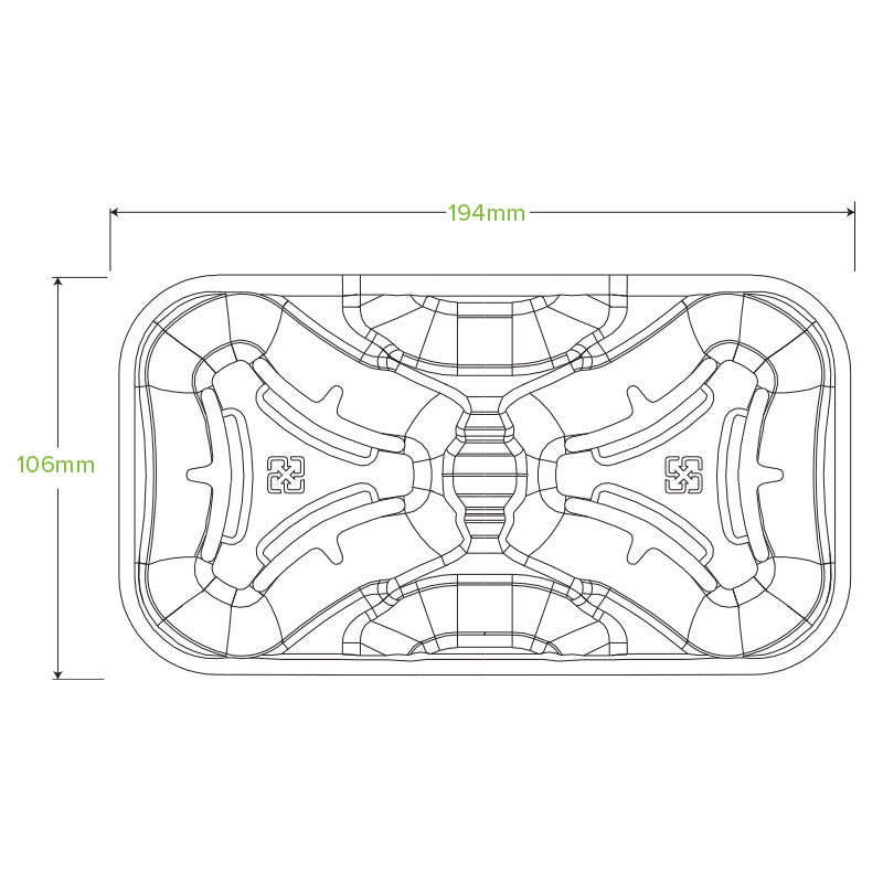BioPak 2 Cup Carry Tray - Made from Recycled Paper Pulp