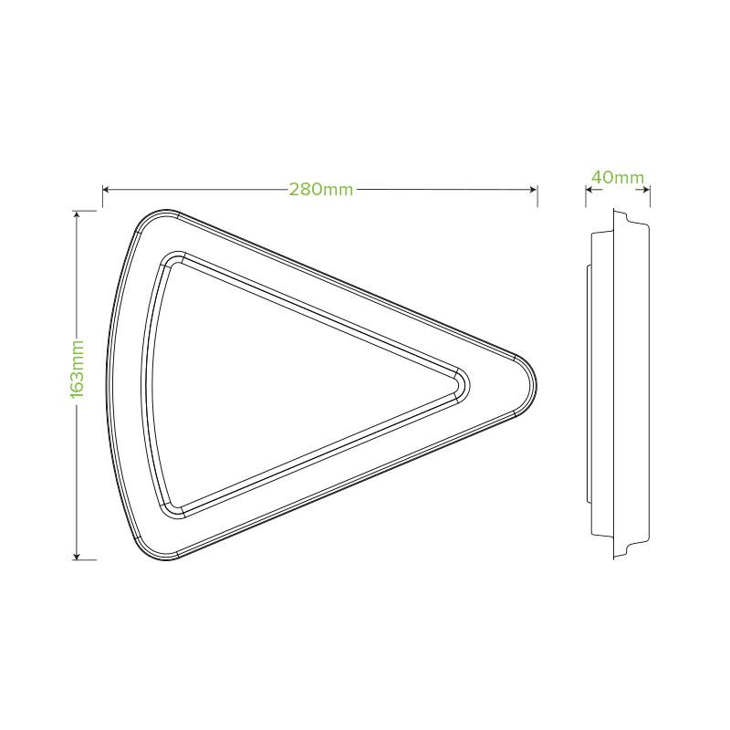 BioPak Sugarcane Fibre Pizza Slice Clamshell- Home Compostable.