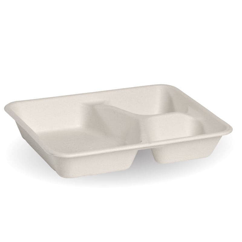 BioPak 3 Compartment Sugarcane Takeaway Base