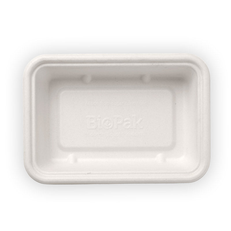 BioPak 500ml BioCane White Takeaway Base