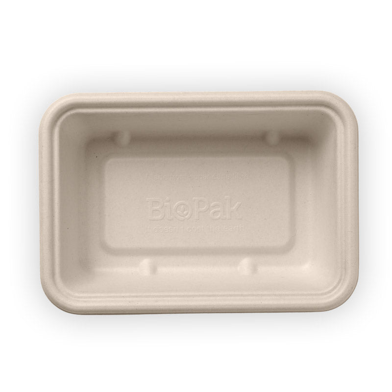 BioPak 600ml Natural BioCane Takeaway Base.