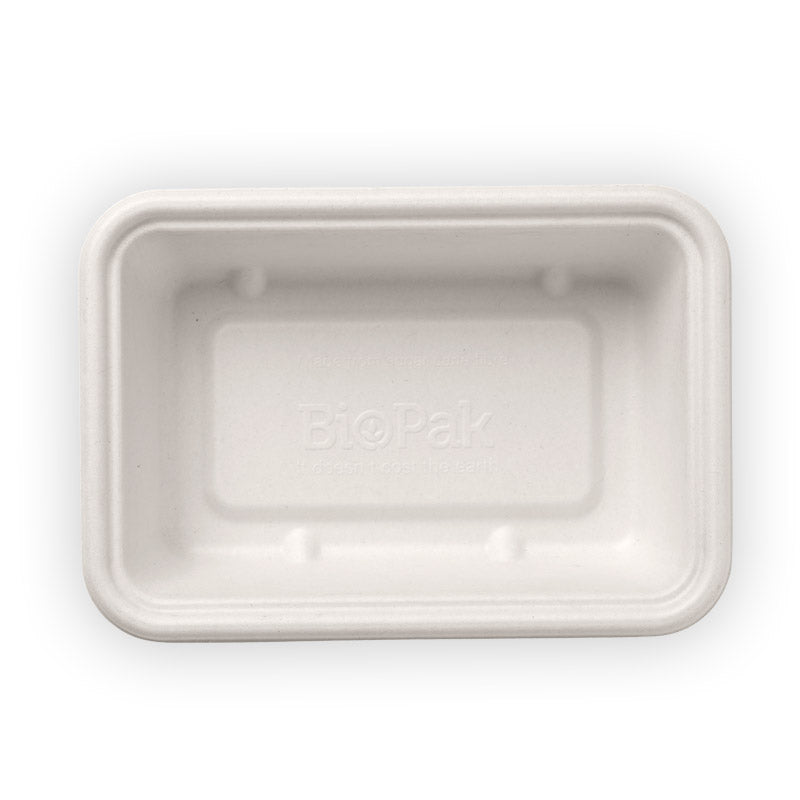 BioPak 600ml White BioCane Takeaway Base.