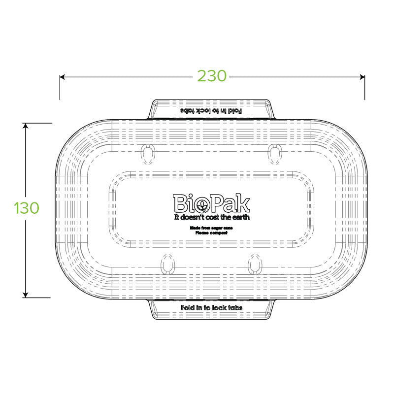 BioPak 750 & 1,000ml Natural BioCane Takeaway Lid.