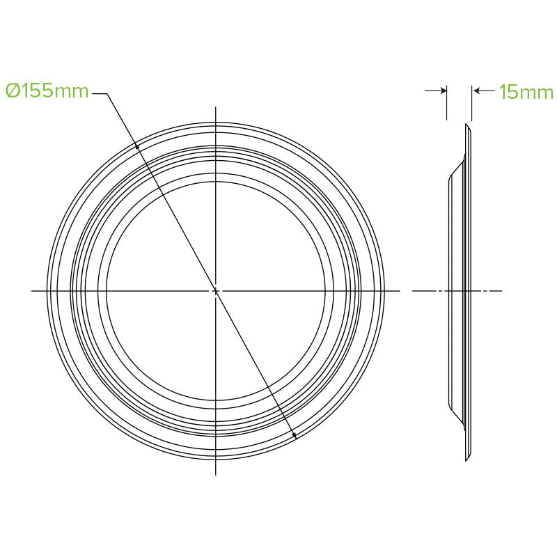 BioPak 6" Round BioCane Plate.