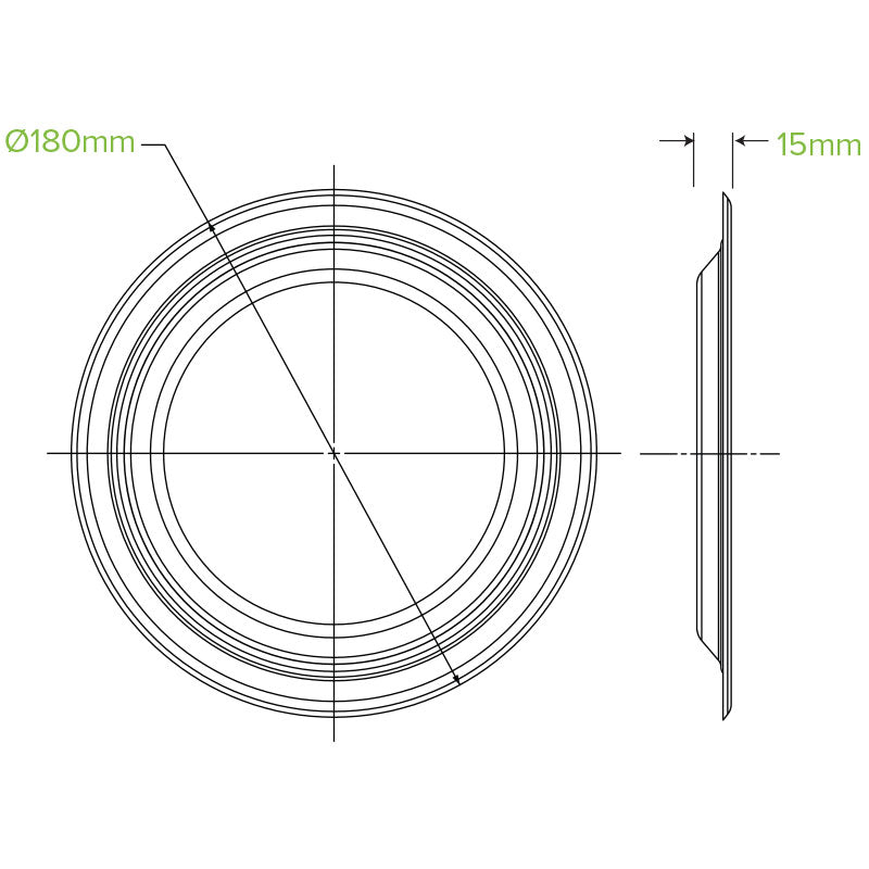 BioPak 7" Round BioCane Plate.