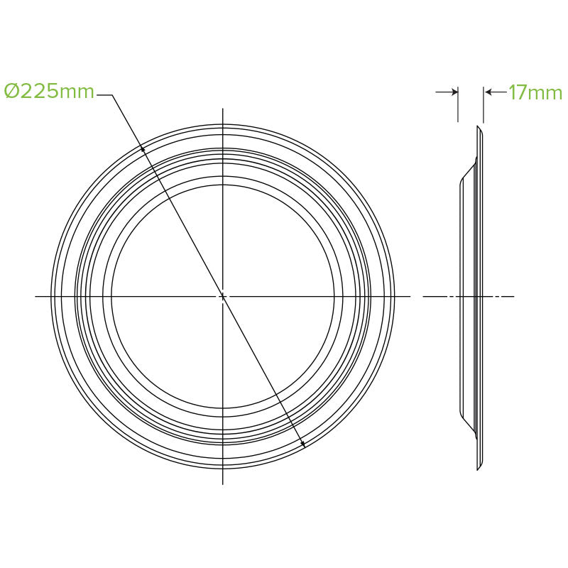 BioPak 9" Round BioCane Plate.