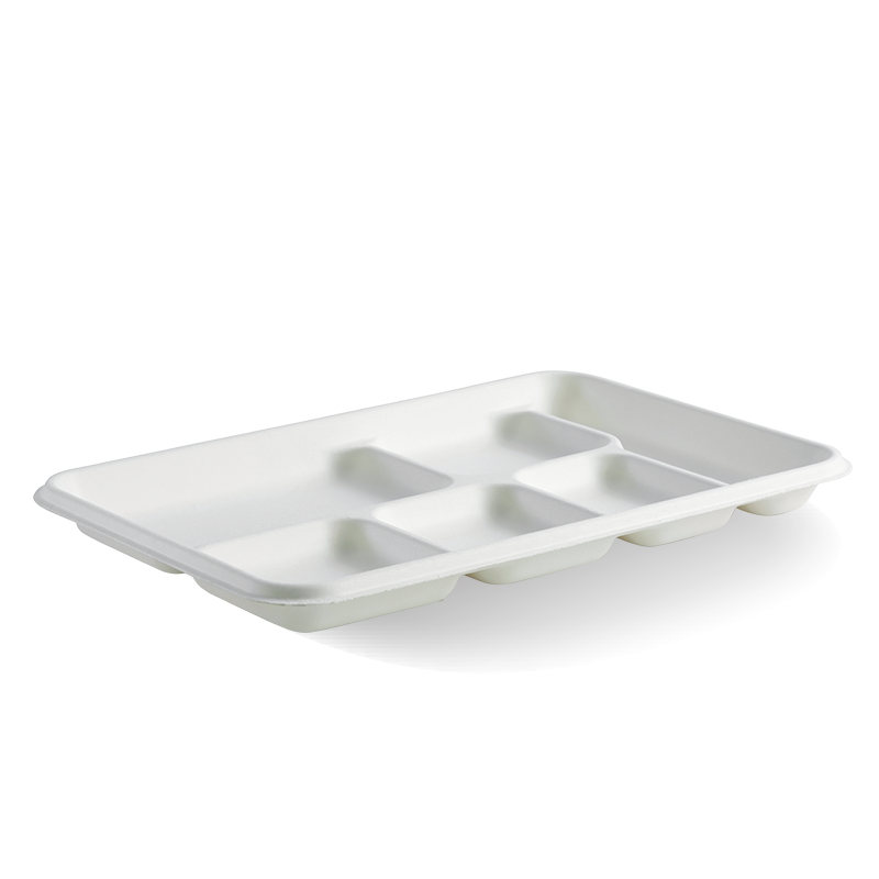 BioPak 6-Compartment BioCane Tray