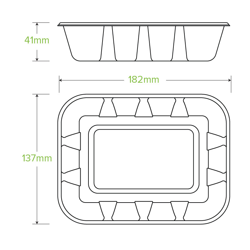 BioPak 500g BioCane Produce Tray.